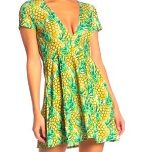Show Me Your Mumu Pineapple Print Mini Dress